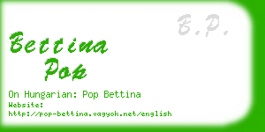 bettina pop business card